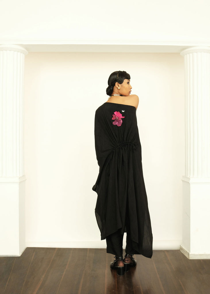 Appliqué Off Shoulder Set - OFRIDA INDIA