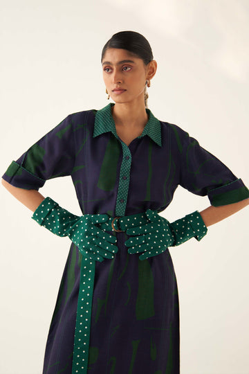 Green Sundae Polka belt - OFRIDA INDIA